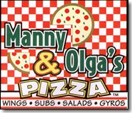 Manny & Olgas Pizza Logo
